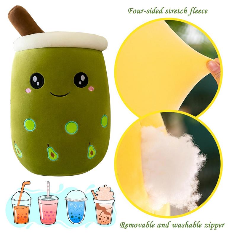 Boba Plush Pillow Bubble Tea Plushie Cute Stuffed Milk Tea Cartoon Animal Toy Bubble Tea Plushie 1 - Boba Plush