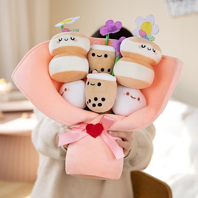 Boba Plush Toy Bouquet Bubble Tea Plushies Dolls Stuffed Animal Plushie Pillow Valentine s Day Gift 1 - Boba Plush