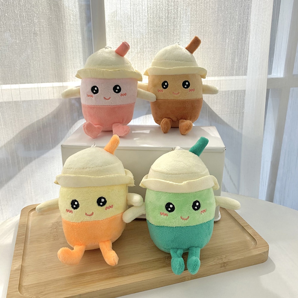 Cute Bubble Tea Keychain Soft Plush Toy Pendant Stuffed Boba Doll Kawaii Backpack Bag Decor Birthday 1 - Boba Plush