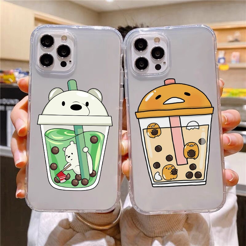 Kawaii Animal Cover Phone Case For iPhone 11 12 13 14 Pro MAX XR XS SE - Boba Plush