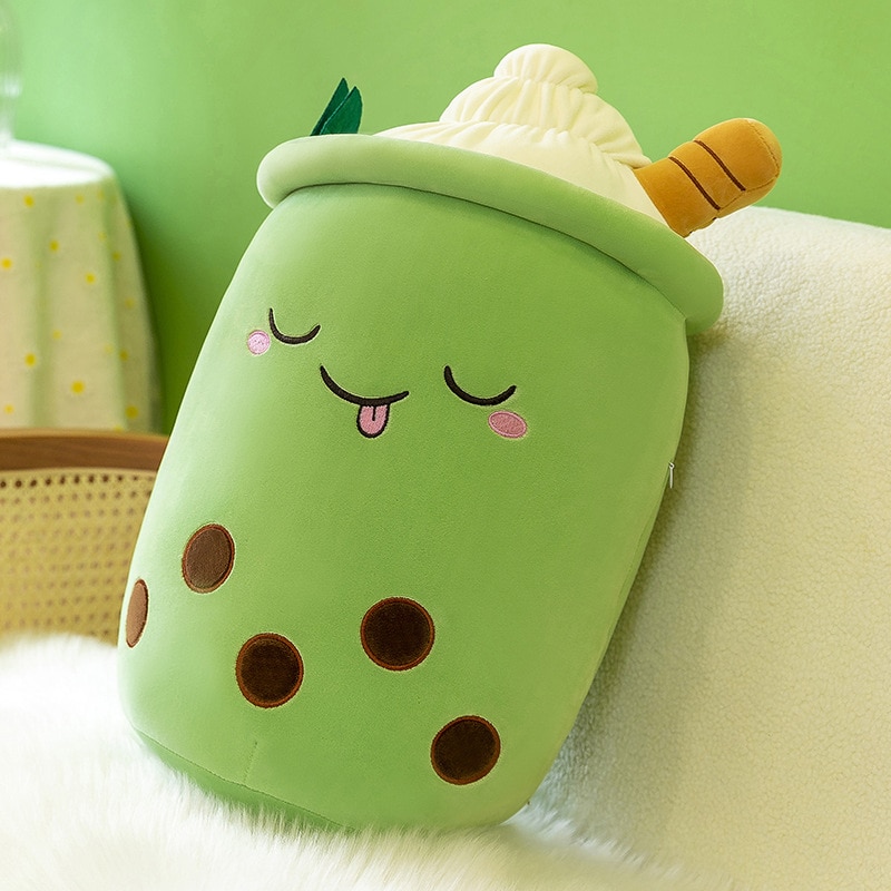 Real life Bubble Tea Cup Plushes For Baby Cartoon Boba Plush Doll Giant Stuffed Fruit Toy 1 - Boba Plush