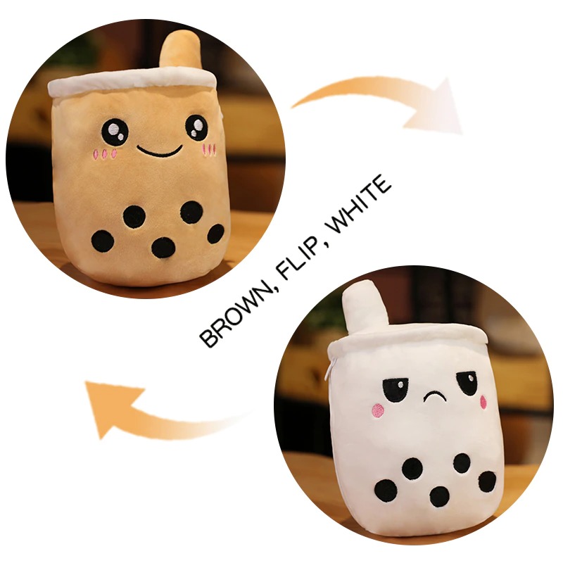 brown to white cute boba milk tea plushie toy soft stuf variants 13 - Boba Plush