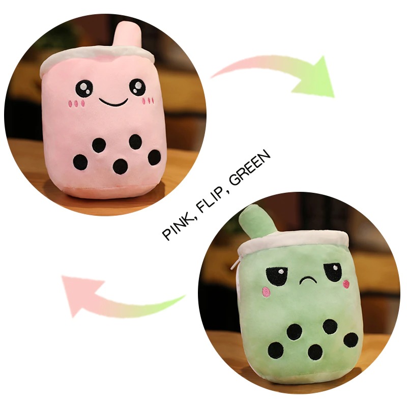 pink to green cute boba milk tea plushie toy soft stuf variants 12 - Boba Plush